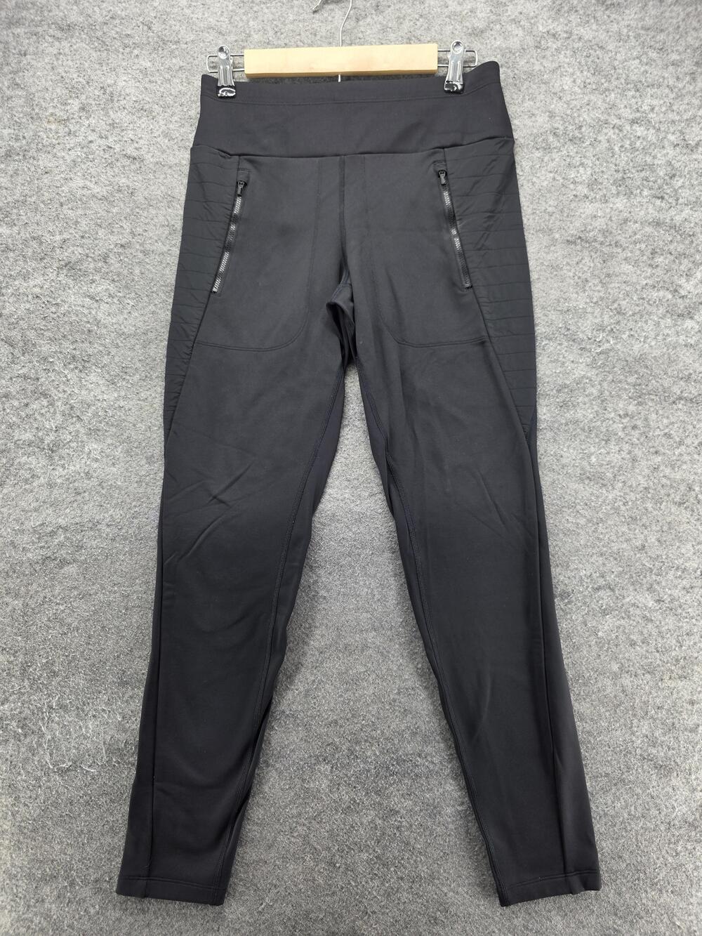 Athleta Leggings Womens S Black Ankle High Rise Peak Hybrid Fleece Tight